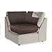 Rose Home Fashion Reversible Sectional Corner Couch Covers, 30 Inchx30 Inch, Washable Furniture Protector, Sectional Corner Cover for Dogs(Sectional Corner: Chocolate/Beige)