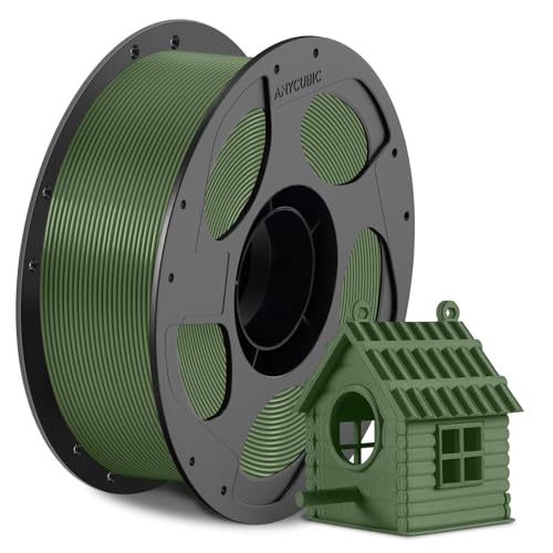 Image of ANYCUBIC ASA Filament 1.75mm, Weather & Heat Resistant, 3D Printer Filament Suitable for Printing Outdoor Functional Parts, Dimensional Accuracy + /- 0.02mm, 1KG Reusable Spool, Olive Green