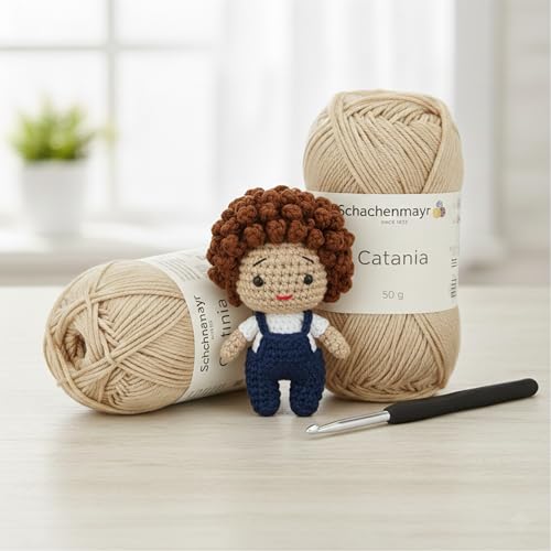 Image of [ Set of 2 Skeins ] SMC Catania Originals 100% Mercerized Cotton Yarn, Total 3.52 Oz. Each 1.76 Oz (50g) / 136 Yrds (125 m) Amigurumi Yarn Fine-Sport 2 (404 Sand)