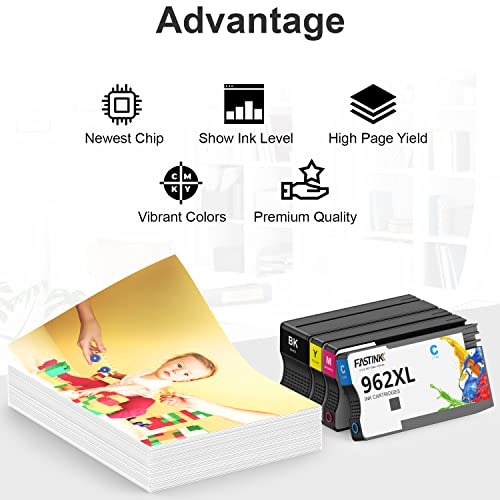 FASTINK 962 XL Ink Cartridges for HP 