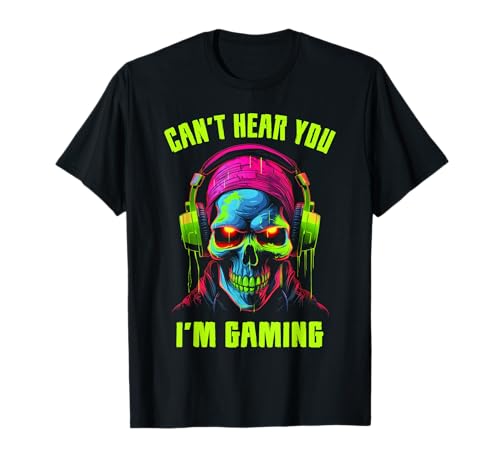 Product Image of the Gamer Shirt for Boys Teens Men Video Gaming Funny Skull T-Shirt