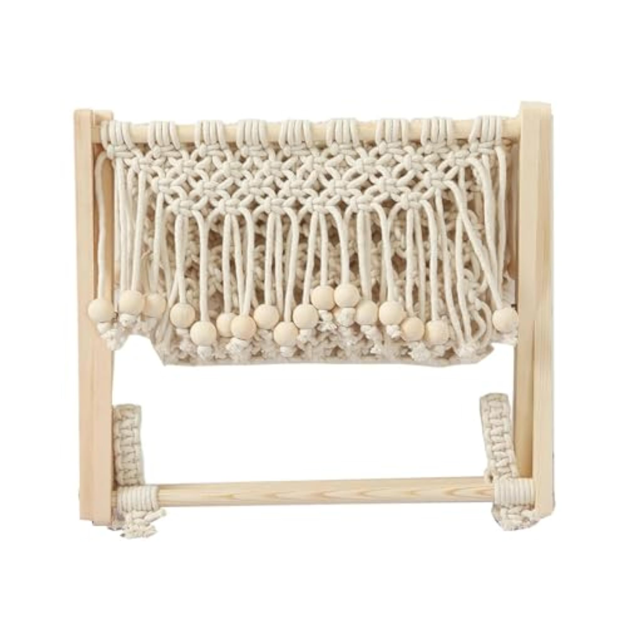 Macrame Rack Record Storage for Nursery Home Office