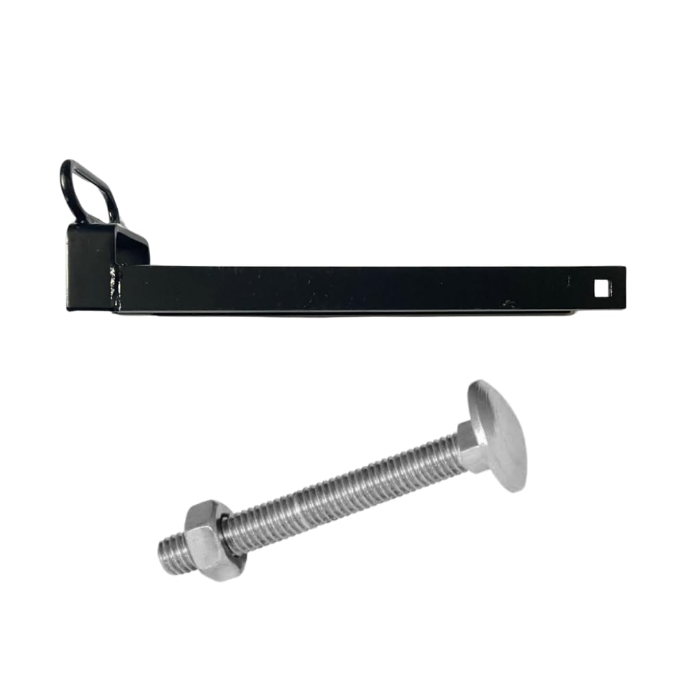 Epsom Door Handle Black Throw Over Loop For 3" Gates With Lifting Handle – Japanned Steel | Includes Fixings | Heavy Duty Gate Hardware | Durable & Rust-Resistant