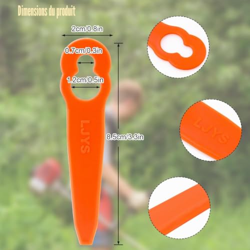 Chuancheng Lot de 80 Lames en Plastique pour STIHL FSA 45 Polycut 2-2 – vue 2