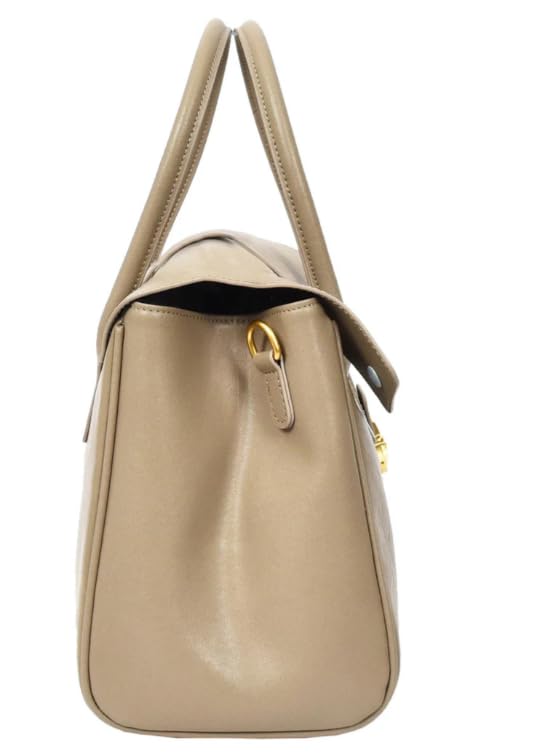 Serena Bolso de Mano de Piel Auténtica para Mujer, Estilo Médico Clásico con Herrajes Dorados