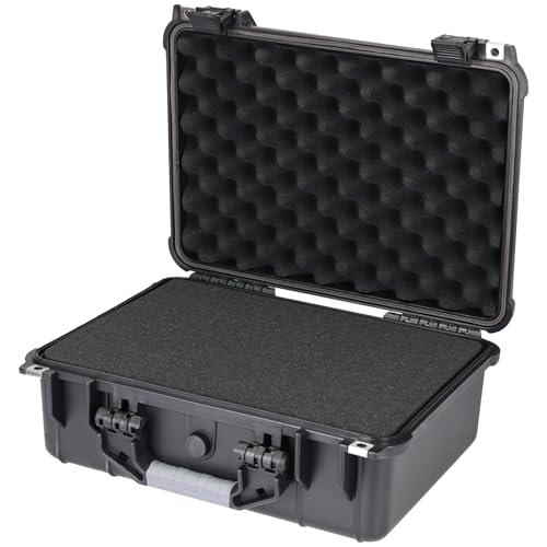 HMF ODK100 Outdoor-Fotokoffer, Transportkoffer mit Rasterschaumstoff | 41 x 32 x 17,5 cm