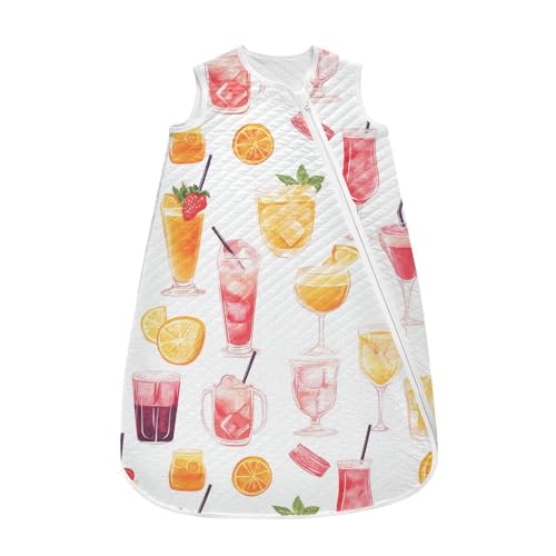 vvfelixl Fruit Drinks Baby Sleeping Bag Sleep Sack,Baby Wearable Blanket Sleep Suit for 0-6 Months