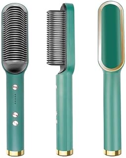Peace Tech 2in1 Hair Straightener & Curler Brush, Hair Straightening Iron With Built-in Comb, Fast Heating & 6 Temp Settin Price In India