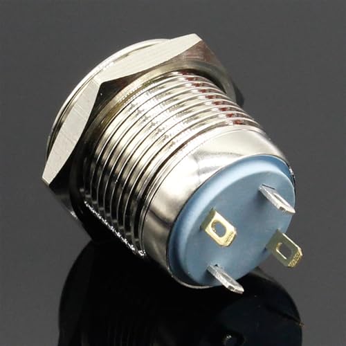 Interruptor de metal de 16mm 220V con LED verde y reinicio automático de alta durabilidad 5