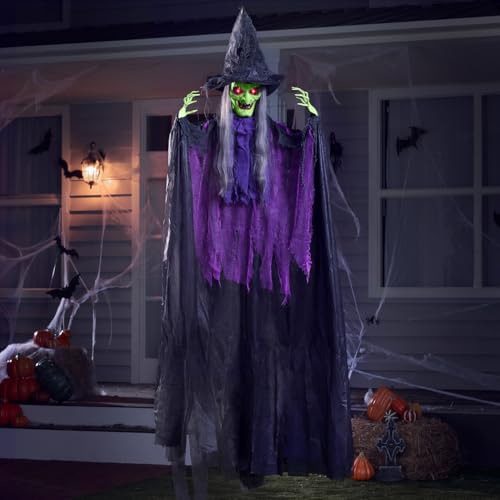 JOYIN 72” Halloween Hanging Witch Decorations Outdoor, Flying Ghost Decor