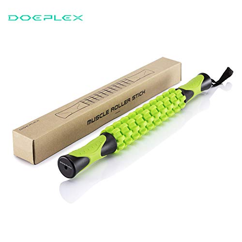 Doeplex Muscle Roller Massage Stick For Athletes, 17.5" Body Massager Soreness, Cramping Pain & Tightness Relief Helps Legs & Back Recovery Tools, Travel Size 17.5 Inch #TOP6