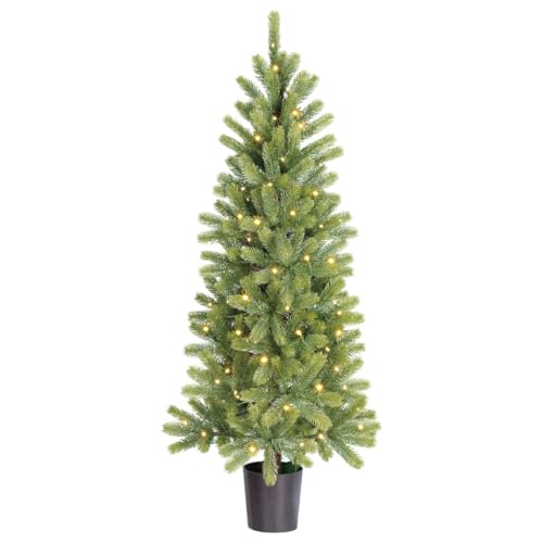 Black Box Trees Nagoya Sapin de Noël Artificiel avec éclairage LED et Fonction minuterie - H120 x Ø60 cm - Vert