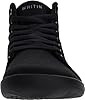 WHITIN Men's Wide Mid Ankle Top Barefoot Shoes Boots Fashion Canvas Sneakers Zero Drop Sole Size 10 Casual Minimalist Weightlifting Fitness All Black 44