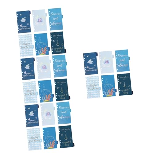 Papier de recharge de style océan Lurrose pour organiser les intercalaires de votre calepin