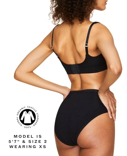 Subset Women's Organic Cotton High-Rise Brief 3-Pack,All Day Comfort, Natural Knickey Briefs, Breathable Underwear for All4