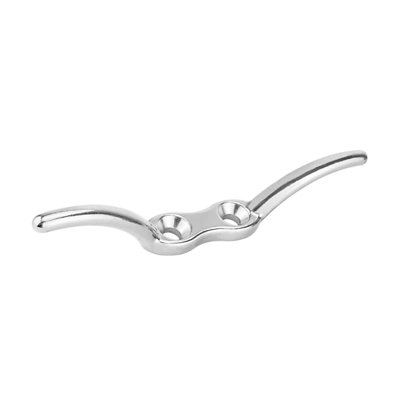 HANABASS Boat Anchor Rope Cleat Stainless Steel Marine Yacht Line Flag Anchor 4 Inch Durable Dock Deck Cleat 2 Bolt Holes