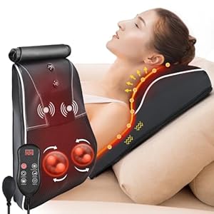 Shiatsu Neck and Back Massager with Heat,Neck Massager for Pain Relief deep Tissue,3D Kneading Massage Pillow for Back,Shoulder,Leg,Gifts for Mom,Dad,Women (Black)