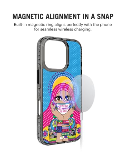 Image of DailyObjects Case for iPhone 16 Pro Max Compatible with Mag-Safe Wireless Charging, Stride 2.0 Mask-Up Millennial Slim Shockproof Back Cover with Inner Magnetic Ring