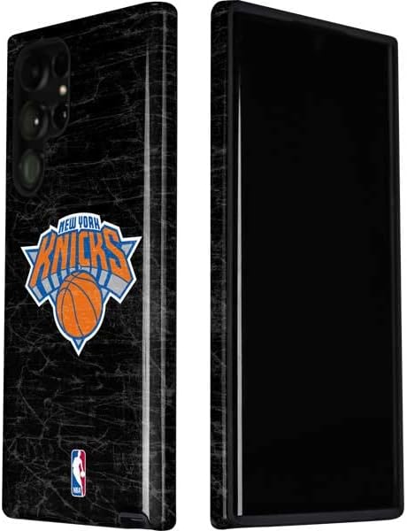 Skinit Pro Phone Case Compatible with Galaxy S22 Ultra - Officially Licensed NBA New York Knicks Black Secondary Logo Design