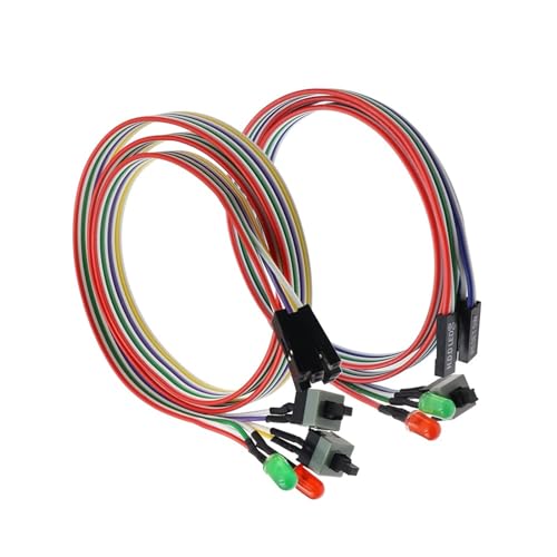 Connexion de câble d'alimentation PC cassé bouton de remplacement avec LED