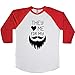 Shirtgoals They (Heart) Me for My (Moustache) Unisex Baseball Long Sleeve Tee White-Red Medium