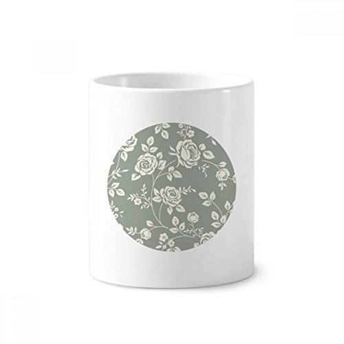 Porte-brosse à dents céramique fleur rose tasse 350ml décorative