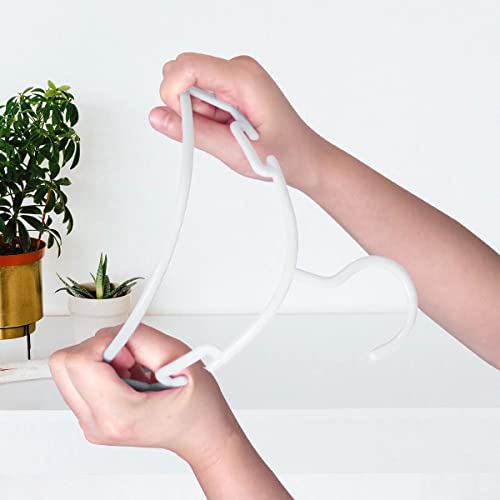 Goodtou Baby Hangers For Closet 60Pack White Baby Clothes Hangers Bulk Kids Plastic Hangers Toddler Hangers Plastic Infant Hangers For Closet #TOP4