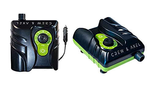 Crew & Axel Electric Paddle Board Pump – Electric Pump for SUP (16PSI , 12V) Portable High Pressure Air Compressor Also for Inflatable Kayaks, Pools, Boats, Stand up Boards (Green) Crew & Axel Electric Paddle Board Pump – Electric Pump for SUP (16PSI , 12V) Portable High Pressure Air Compressor Also for Inflatable Kayaks, Pools, Boats, Stand up Boards (Green)