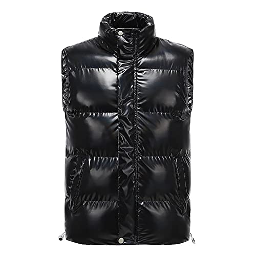 Veste de neige sans manches noire grande taille XXXXXL pour homme et femme