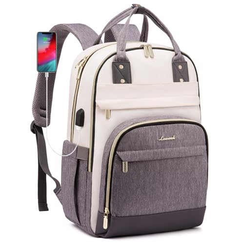 LOVEVOOK Laptop Backpack 17 inch, Large Rucksack Bag for Women with USB Port & Anti-theft Zipper