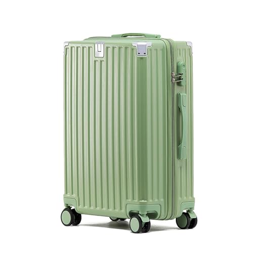 耐久性のある24インチアルミフレームスーツケース(ジッパー付き) - 丈夫なグレーの男性用旅行用スーツケース(A1Green,26in)