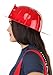 Firefighter Helmet Costume Accessory for Adults - Red Plastic Fire Chief Hat for Halloween Party or Fireman Outfit Standard