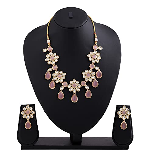 Plated Kundan Choker Necklace Set