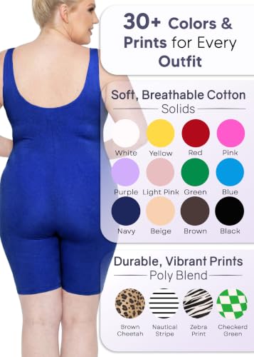 Image of STRETCH IS COMFORT Womens Plus Size Tank Unitard Athletic Rompers For Women