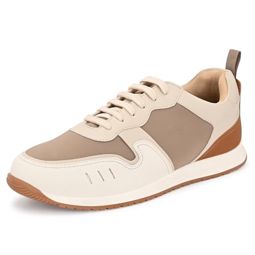 Image of Cruiser Men's Color Block Low-Top Sneakers | Cushioned Insole Comfortable Shoes | Durable TPR Sole with Trendy & Stylish Sneakers | Lace-Up Design with Gum Rubber Sole & Heel Pull-Tab (2654)