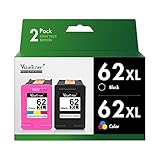 Valuetoner Cartucho de tinta de repuesto 62XL para cartuchos de tinta HP 62XL. La alta capacidad XL proporciona una mayor salida de página
