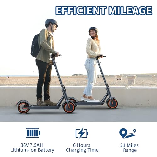 Electric Scooter – 350W Motor, Up to 19-21MPH / 18-21 Miles