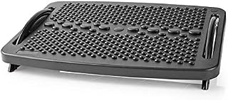 Ex-Pro Adjustable Ergonomic Foot Rest, Under Desk Footrest for Improved Posture at Office, Computer, Work, Table - Plastic, Black