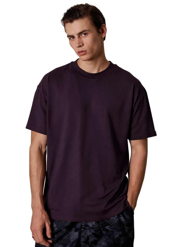 Image of Sleepynuts Men's Regular Fit Round Neck Half Sleeves Solid Casual Wear T-Shirt