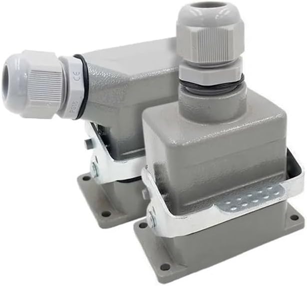 Heavy Duty Connectors HDC-HE-006-1/2/3/4-L F/M 6pin 16A Screw Connection Industrial Rectangular Aviation Connector Plug(Hdc-he-006-2-l)