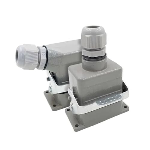 ULKSSVFET Heavy Duty Connectors HDC-HE-006-1/2/3/4-L F/M 6pin 16A Screw Connection Industrial Rectangular Aviation Connector Plug(Hdc-he-006-2-l)