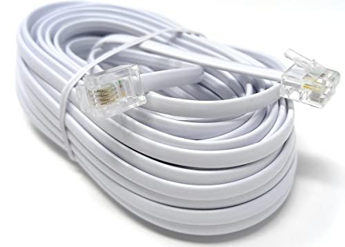 DRUT 10m, RJ11 to RJ11 Telephone Landline Cable ADSL (6P4C) Flat Lead High Speed BT Internet Broadband Male to Male Router - Image 2