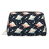 Nevjipu Grande borsa da viaggio per il trucco, in pelle di PVC, con stampa di razze, da donna, con cerniera, portatile, impermeabile, per la cura della pelle, per trucchi e articoli da toeletta