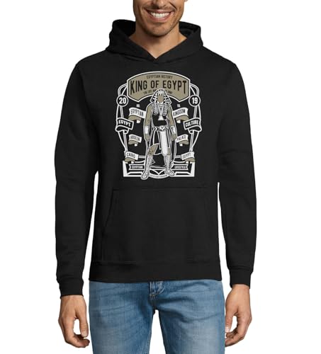 Sweat à capuche égyptien contre le froid hoodie coton Pharaon noir