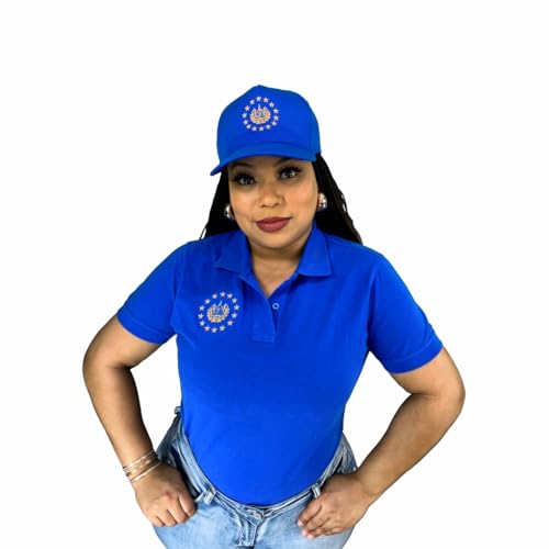 Polo El Salvador bouclier doré haut de gamme brodé pour homme