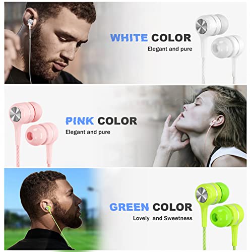 Lwzcam Wired Earbuds With Microphone 5 Pack, In-Ear Headphones With Heavy Bass, High Sound Quality Earphones Compatible With Ipod, Ipad, Mp3, Android Phones, Fits All 3.5Mm Jack #TOP5