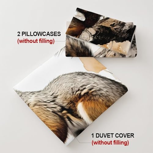 Drap-housse écureuil 3D 140x200 microfibre avec grands bonnets - 8