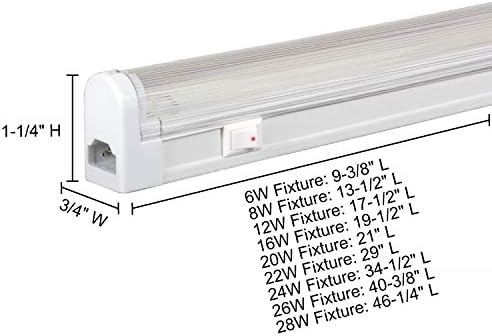 Miniatura 2 de Jesco Lighting SG4-1264-W Sleek Plus Classic - Lámpara T4 de 12 W, color 6400K, acabado blanco