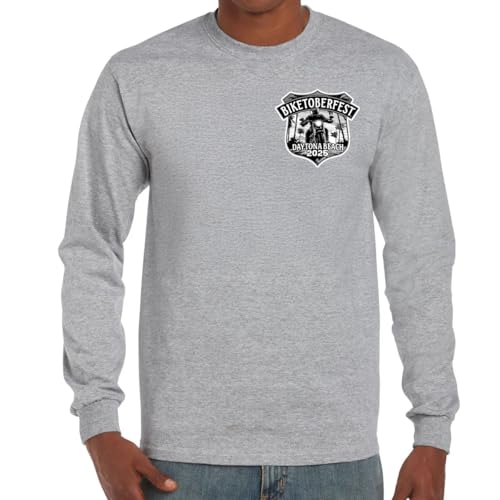 Long Sleeve 2025 Biketoberfest Daytona Beach Official Monochrome Logo2