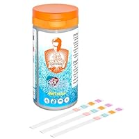 Pool Teststreifen pH Teststreifen 4-in-1 für Whirlpool Schwimmbad & Spa - Misst pH, Freies Chlor, Brom, Gesamtalkalinität und Cyanursäure (100 Stück) - Schnelle Wasseranalyse